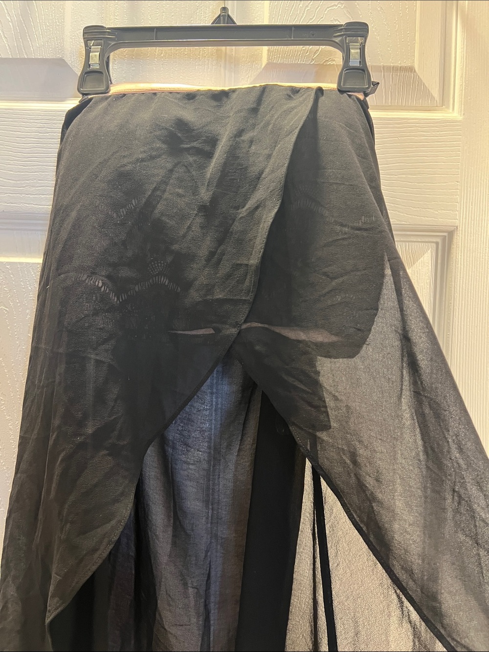 NWT bebe Black Asymmetrical Chiffon High-Low Dress - Picture 3 of 15